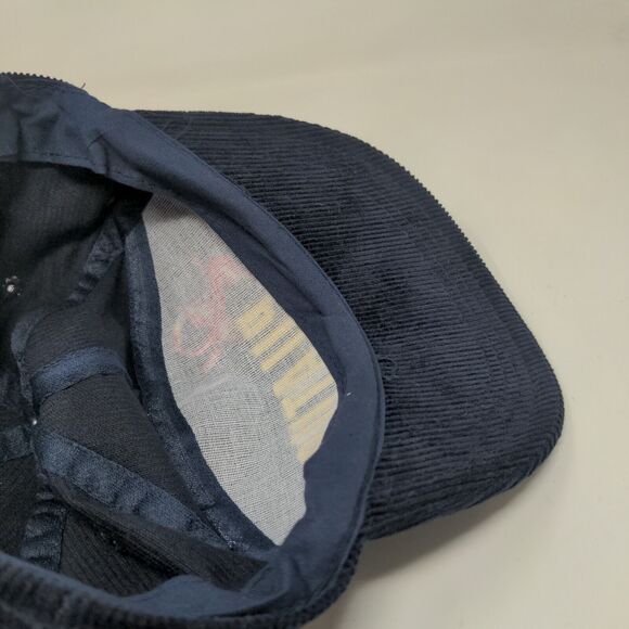 Pilatus Men's Strapback Hat Blue Corduroy Adjustable Embroidered Dragon Logo - Picture 10 of 10